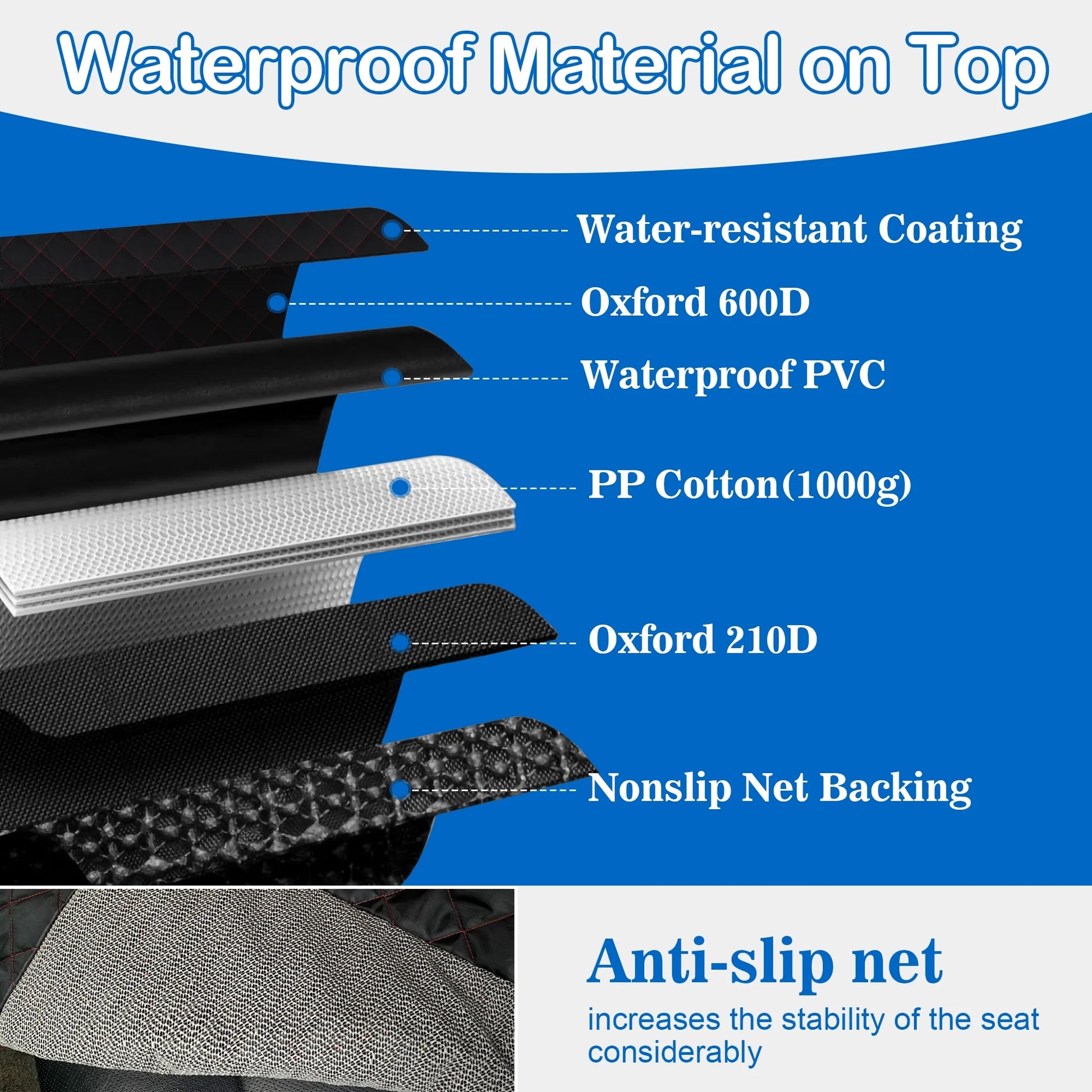 Dog Car Seat Cover for Back Seat, Waterproof Car Seat Protector for Dogs with Side Flaps, Scratchproof Dog Backseat Cover, Durable Nonslip Dog Hammock for Sedans, Trucks, Suvs, Standard